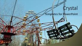  Presentation with pripyat - Theme enhanced with chernobyl area lost city pripyat background and a light blue colored foreground