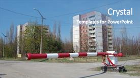  Presentation with pripyat - Presentation theme enhanced with chernobyl area lost city pripyat background and a teal colored foreground