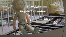  Presentation with pripyat - Cool new presentation design with chernobyl-zone-school-premises backdrop and a violet colored foreground