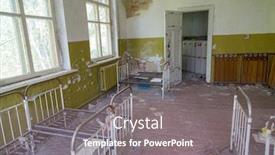  Presentation with pripyat - Presentation theme featuring chernobyl-zone-school-premises background and a gray colored foreground