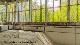  Presentation with pripyat - Cool new PPT layouts with chernobyl zone swimming pool in the city of pripyat in ukraine exclusion zone backdrop and a coral colored foreground