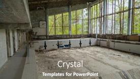  Presentation with pripyat - Amazing presentation theme having chernobyl-zone-swimming-pool backdrop and a gray colored foreground
