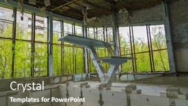  Presentation with pripyat - Slide set having chernobyl-zone-swimming-pool background and a tawny brown colored foreground