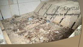  Presentation with pripyat - Audience pleasing presentation design consisting of chernobyl-zone-swimming-pool backdrop and a light gray colored foreground