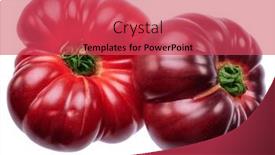  Presentation with purple - Presentation design consisting of cherokee-purple-tomatoes-isolated background and a  colored foreground