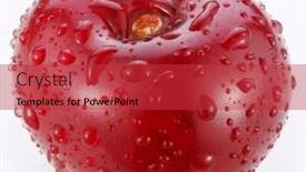  Presentation with foreign object damage - Slides having cherries-an-object background and a red colored foreground