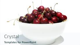  Presentation with ceramic - Presentation design featuring cherries-cherries-in-a-white background and a sky blue colored foreground