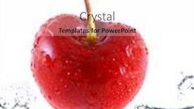 Presentation with water - Theme with cherries-dropped-into-water background and a white colored foreground