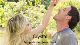  Presentation with cherry - Cool new PPT theme with cherries free - blonde woman giving her boyfriend backdrop and a  colored foreground