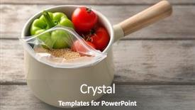  Presentation with quinoa - Audience pleasing PPT layouts consisting of cherries free - fresh vegetables and uncooked quinoa backdrop and a gray colored foreground