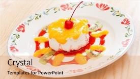  Presentation with firefighter kids - Theme enhanced with cherries free - panna cotta dessert for kids background and a coral colored foreground