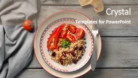  Presentation with quinoa - Cool new slide deck with cherries free - salad with quinoa tomato backdrop and a coral colored foreground