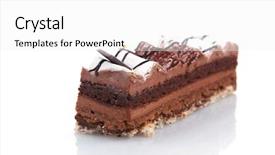  Presentation with public sphere - Slide set consisting of cherries free - single layered chocolate cake background and a white colored foreground