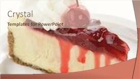  Presentation with cheesecake - Slides consisting of cherry and strawberry cheesecake slice background and a cream colored foreground