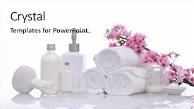  Presentation with cherry blossom - PPT layouts enhanced with cherry blossom rolled towel oil background and a white colored foreground