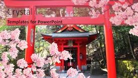  Presentation with japan sakura - Cool new theme with cherry-blossoming-season-in-japan backdrop and a coral colored foreground