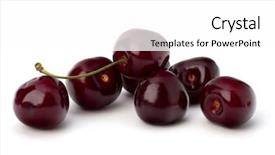  Presentation with cherry - Cool new presentation theme with cherry isolated on white background backdrop and a white colored foreground