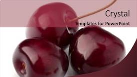  Presentation with cherry - Theme featuring cherry isolated on white background background and a red colored foreground