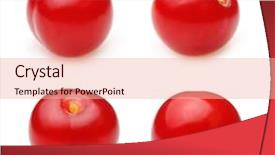  Presentation with cherry - Slide set consisting of cherry-isolated-on-white-background background and a lemonade colored foreground