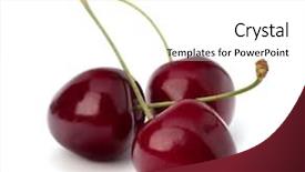  Presentation with cherry bloosom - PPT layouts consisting of cherry isolated on white background background and a white colored foreground