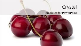  Presentation with cherry - Presentation theme featuring cherry isolated on white background background and a white colored foreground