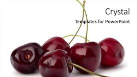  Presentation with cherry - Amazing theme having cherry isolated on white background backdrop and a white colored foreground