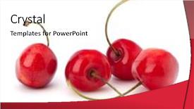  Presentation with cherry - Cool new theme with cherry isolated on white background backdrop and a white colored foreground