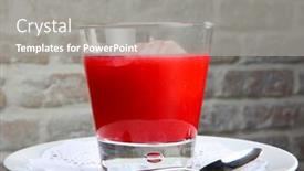  Presentation with ice cream - Audience pleasing PPT theme consisting of cherry-kissel-mousse-with-vanilla backdrop and a  colored foreground