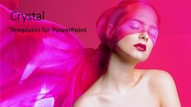  Presentation with skincare - PPT layouts consisting of fresh red cherries clear - beauty and cosmetics concept beautiful background and a violet colored foreground