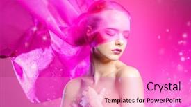  Presentation with cosmetics beauty - Cool new theme with beauty and cosmetics concept beautiful backdrop and a lilac colored foreground