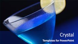  Presentation with liqueur - Colorful presentation enhanced with cherry liqueur - close up of blue curacao backdrop and a navy blue colored foreground