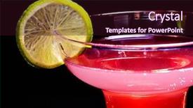  Presentation with liqueur - Amazing presentation design having cherry liqueur - pomegranate drink with lemon backdrop and a  colored foreground