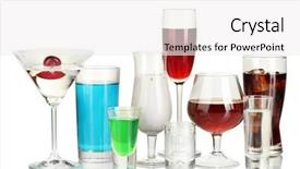  Presentation with alcoholic - Presentation theme having cherry liqueur - variety of alcoholic drinks isolated background and a  colored foreground