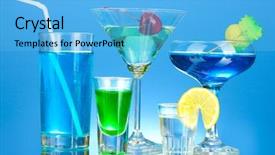  Presentation with alcoholic - PPT theme enhanced with cherry liqueur - variety of alcoholic drinks background and a  colored foreground