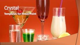  Presentation with alcoholic - Audience pleasing PPT theme consisting of cherry liqueur - variety of alcoholic drinks backdrop and a  colored foreground