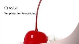  Presentation with ice cream cake - PPT layouts having cherry on the cream background and a  colored foreground