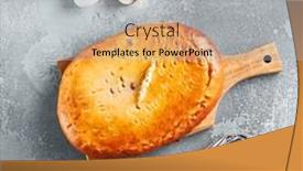  Presentation with sweet pastry - Slides having cherry-pie-on-wooden-board background and a  colored foreground