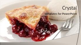  Presentation with ice cream - Cool new PPT layouts with cherry pie with ice cream backdrop and a lemonade colored foreground