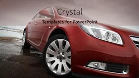  Presentation with alloy - Theme having cherry-red-car-front-detail background and a  colored foreground
