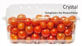  Presentation with packaging plastic bottles - Cool new presentation with cherry tomato in plastic package backdrop and a white colored foreground