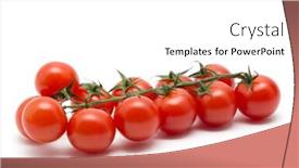  Presentation with cherry - Amazing theme having cherry-tomatoes-on-white backdrop and a white colored foreground