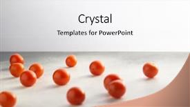  Presentation with red white blue - Presentation theme consisting of cherry tomatoes scattered across white background and a white colored foreground