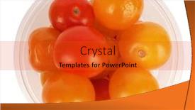  Presentation with cherry - Presentation theme with cherry-tomatoes-yellow-and-red background and a red colored foreground