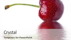  Presentation with multiple reflection of mirrors - PPT theme with plastic bottles of water isolated on white background and a light blue colored foreground