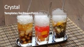  Presentation with che - Presentation design featuring ches - che vietnamese cold sweet dessert background and a violet colored foreground