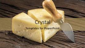  Presentation with cheese - Slide deck having ches - pieces of homemade cheese background and a  colored foreground