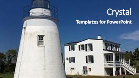  Presentation with break even point analysis bep - Presentation design consisting of chesapeake bay - piney point lighthouse background and a ocean colored foreground