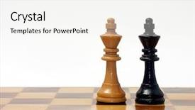  Presentation with kings - Amazing presentation having chess balnacing - two kings backdrop and a  colored foreground