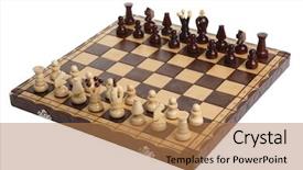  Presentation with chess board - Slide deck consisting of chess board cutout on white background and a  colored foreground