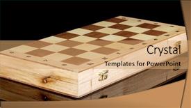  Presentation with chess board - Cool new theme with chess board isolated on black backdrop and a coral colored foreground